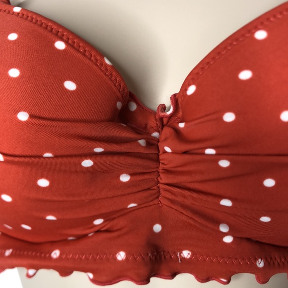 NWT SUNDAZED Nixie Printed Underwire Ruffle Terracotta 34C NEW WITH TAGS - Picture 3 of 10